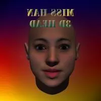 Miss Character Head Sculpture 3d model