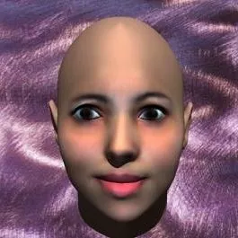 Female Head Without Hair 3d model