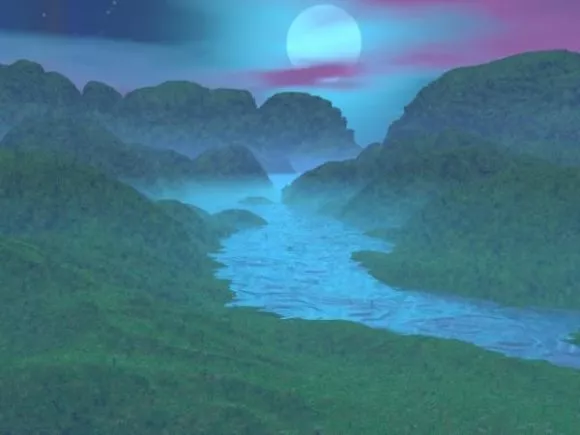 Mountain Terrain With Jungle 3d model