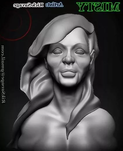 Misty Girl Sculpture Character Free 3d Model Ztl Open3dmodel