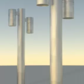 Modern Lamp Post On Street 3d model