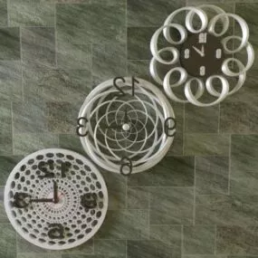 Wall Clock Carved Printable 3d model