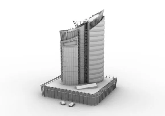 Alien Complex Station Building 3d model