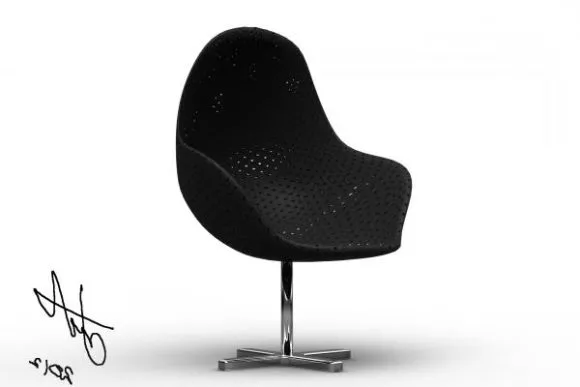 Modern Salon Chair Fixed Leg 3d model Modern Salon Chair Fixed Leg 3d model