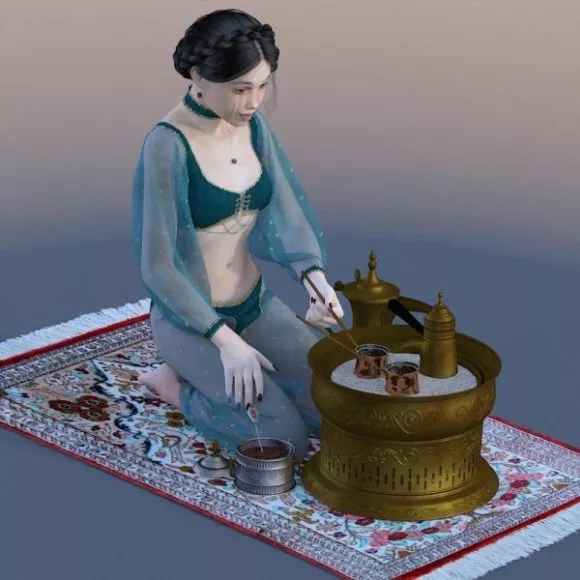 Little Girl Standing With Hello Pose 3d model