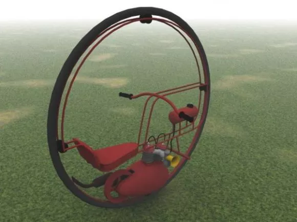 Mono Bike Wheel Cycle 3d model Mono Bike Wheel Cycle 3d model