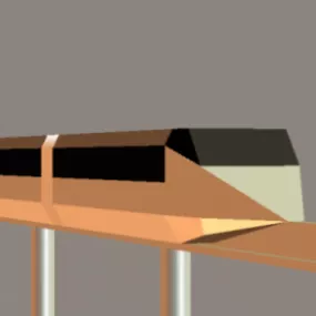 Cartoon Monorail Train 3d model