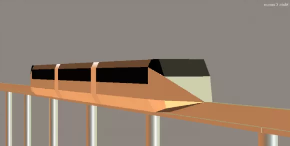 Cartoon Monorail Train 3d model Cartoon Monorail Train 3d model