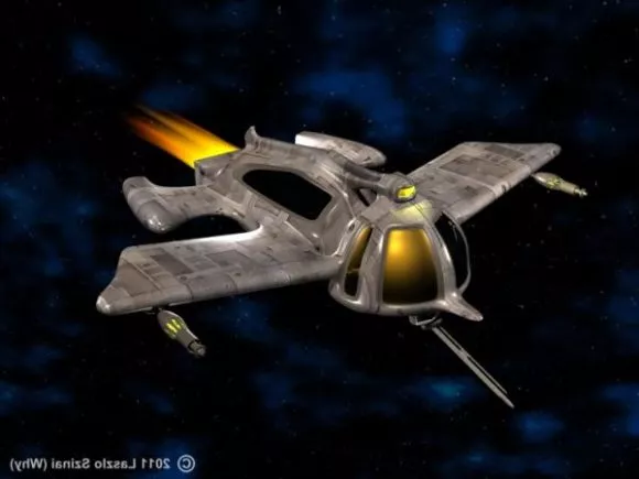 Vulcan Futuristic Spacecraft 3d model
