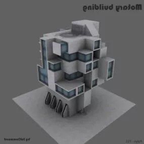 Box Apartment Building 3d model