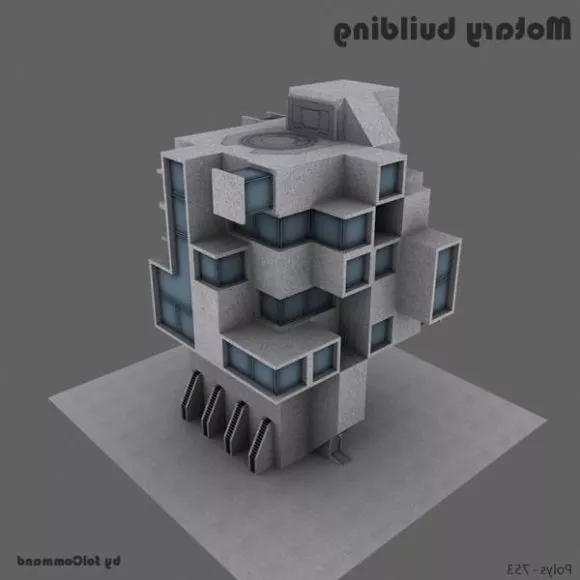 Alien Hub Station Building 3d model