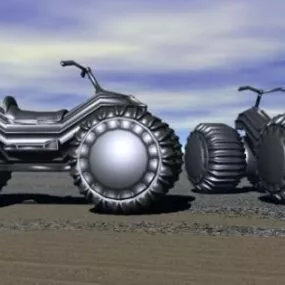 Futuristic Motorcycle Tricycle 3d model