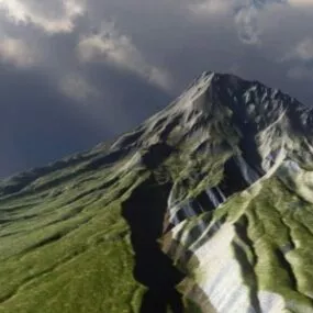 Mount Shasta Mountain Landscape 3d model
