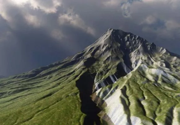 Mount Shasta Mountain Landscape 3d model Mount Shasta Mountain Landscape 3d model
