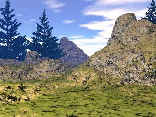 Mountain Terrain Small Landscape 3d model