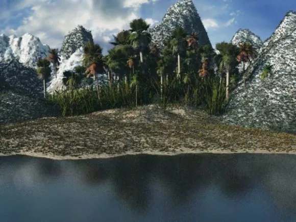 Deep Forest Landscape 3d model