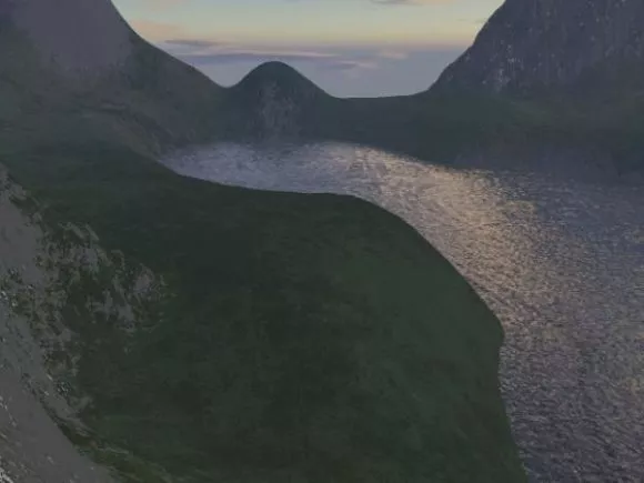 Grey Rock Mountain Landscape 3d model