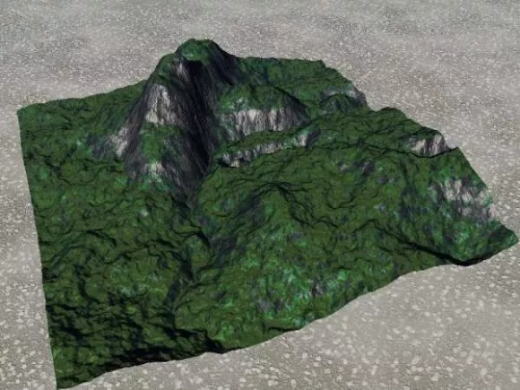 Grey Rock Mountain Landscape 3d model