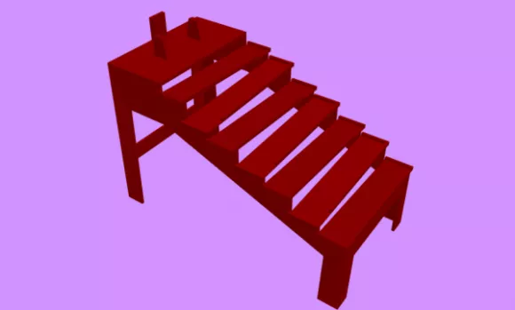 Toy Mousetrap Game Stair 3d model Toy Mousetrap Game Stair 3d model