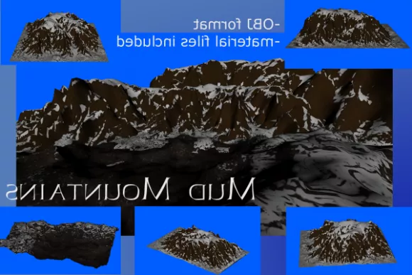 Mud Mountain Landscape 3d model Mud Mountain Landscape 3d model