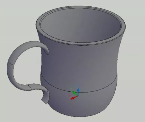 Porcelain Mug With Curved Handle 3d model Porcelain Mug With Curved Handle 3d model