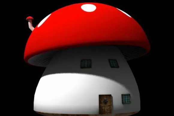 Red Mushroom Tree 3d model