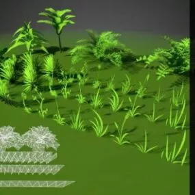 Stylized Plant Grass Tree 3d model