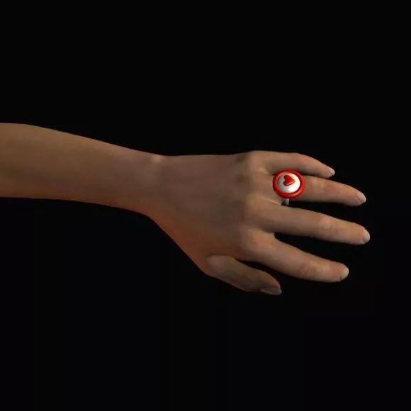 Human Arm With Ring 3d model Human Arm With Ring 3d model