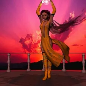 Mystic Female Character 3d model