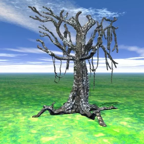 Красивое дерево с зелеными листьями Бесплатная 3d модель - .3ds, .Blend ...