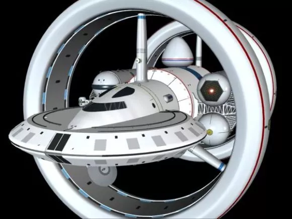 Futuristic Nasa Warp Station Spacecraft 3d model Futuristic Nasa Warp Station Spacecraft 3d model