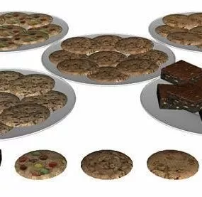 Cookies Cake Food 3d model