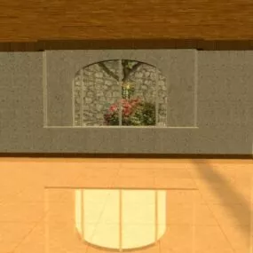 Flat Window For Room 3d model