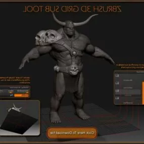 Zbrush Sculpture Monster Character 3d model