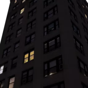 Apartment Building Skyscraper In Night 3d model