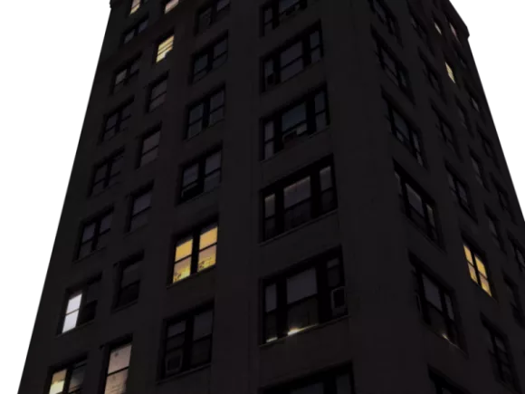 Apartment Building Skyscraper In Night 3d model Apartment Building Skyscraper In Night 3d model