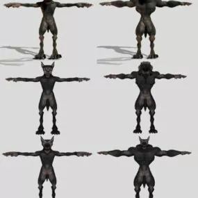 Wolf Monster Character 3d model