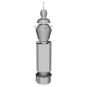 Wood Carved Rail Column 3d model