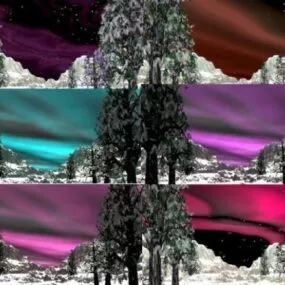 Northern Skies Colorful 3d model