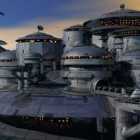 Alien Complex Station Building 3d model