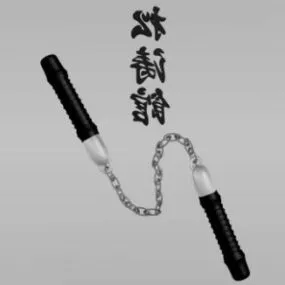Nunchaku Samurai Weapon 3d model