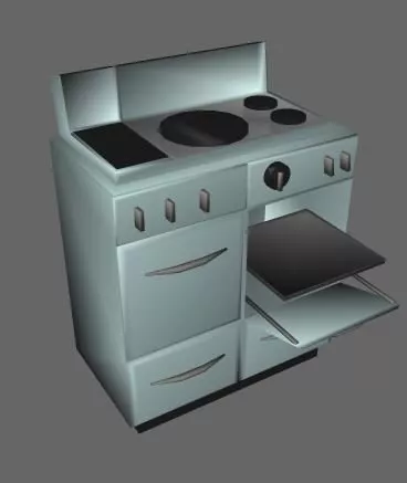 Old Gas Stove 3d model Old Gas Stove 3d model