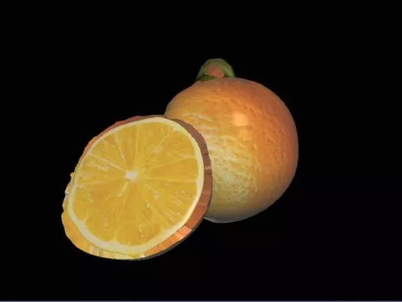 Two Oranges Fruit 3d model Two Oranges Fruit 3d model