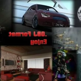 Car Vehicle With Living Room 3d model