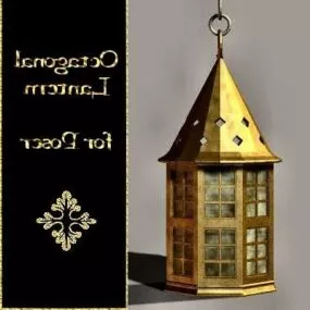 Octagonal Lantern Lighting 3d model