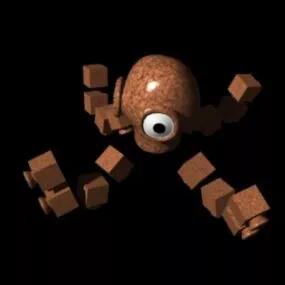 Octopus Character Chain 3d model