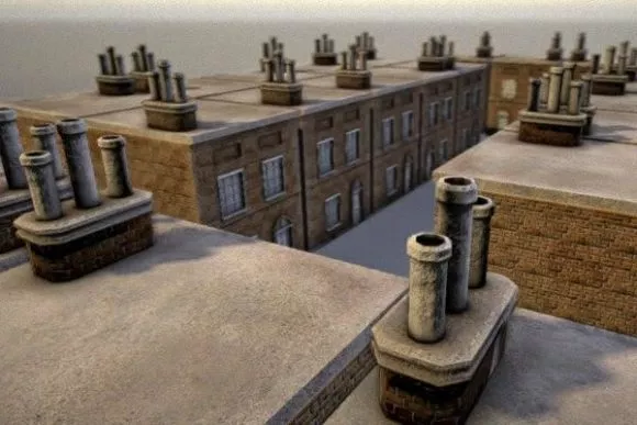 Monastery Building Low Poly 3d model