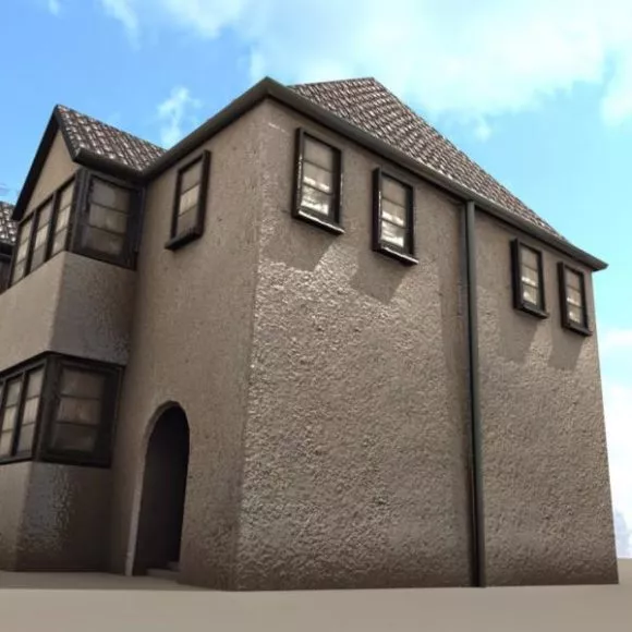 Low Poly Farm House with Animal 3d model