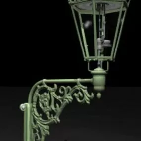 Vintage Iron Gas Lamp 3d model