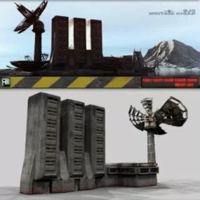 Army Radio Station Building 3d model